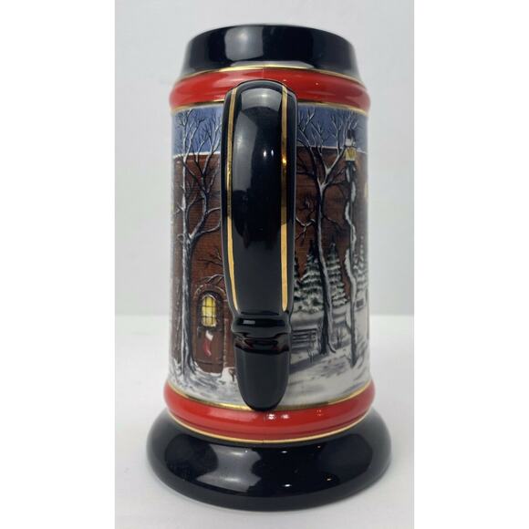 VINTAGE 1992 Budweiser Holiday Beer Stein Mug "A Perfect Christmas" Clydesdales - Picture 4 of 11